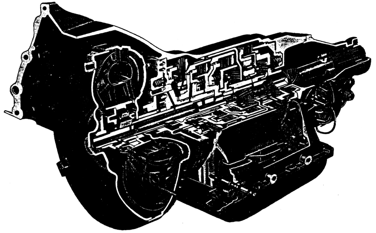 1969-72 Pontiac Turbo-Hydramatic Transmission (M-38) Cut Away View