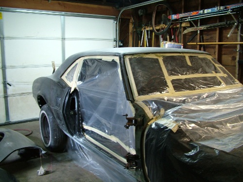 68 Firebird taped for paint