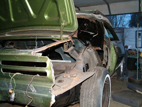 68 Firebird rear quarter and outter wheel house removed